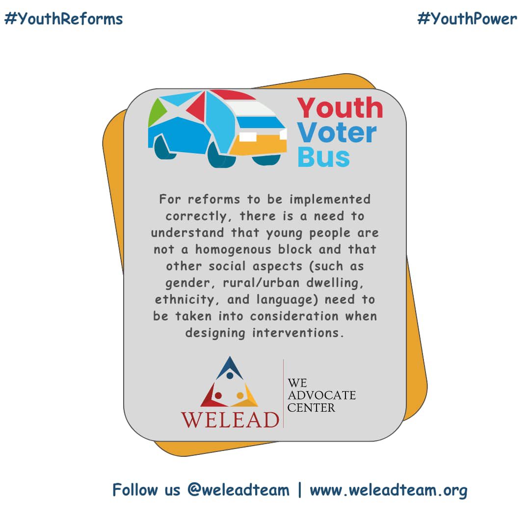 Young people are not a homogeneous group #YouthPower
#YouthReforms