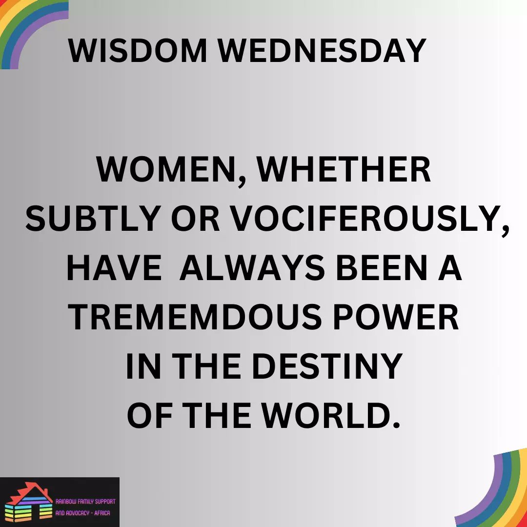 It's Wisdom Wednesday, it's Women's recognition Day 😊👆🏽

 #womenempowerment #womensupportingwomen #feminism #womensrights #empowerwomen #girlpower #womeninleadership #equalitycantwait #empowerher #believeher #womensreality #queerfamilies #refugeewomen #lgbtqiawomen