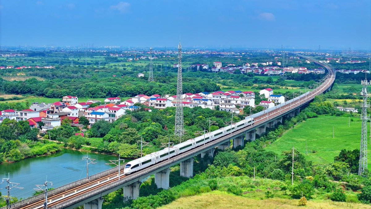 China has 155,000 km of operating #railways, 5.36 million km of highways, 21,000 productive berths in ports, 128,000 km of navigable inland waterways, 254 certified #airports, and 9,584 km of urban rail transit. Every township in #China has a post office and every village is