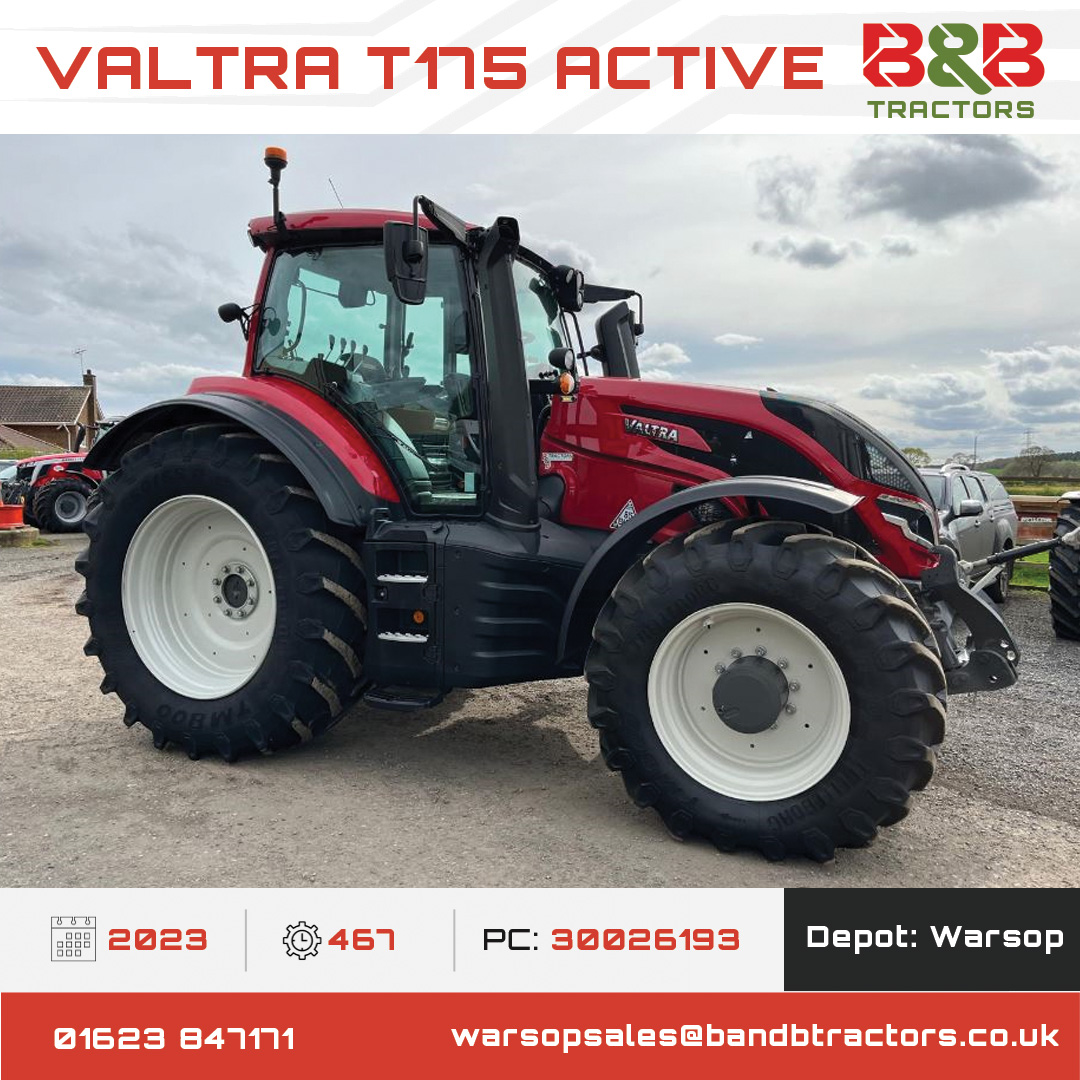 ❗ Valtra T175 Active ❗ ✅ Remainder of 3 Years/1500 Hour warranty ✅ 57kph ✅ Front & Cab Suspension For more information, please visit our website - bandbtractors.co.uk/used-equipment…