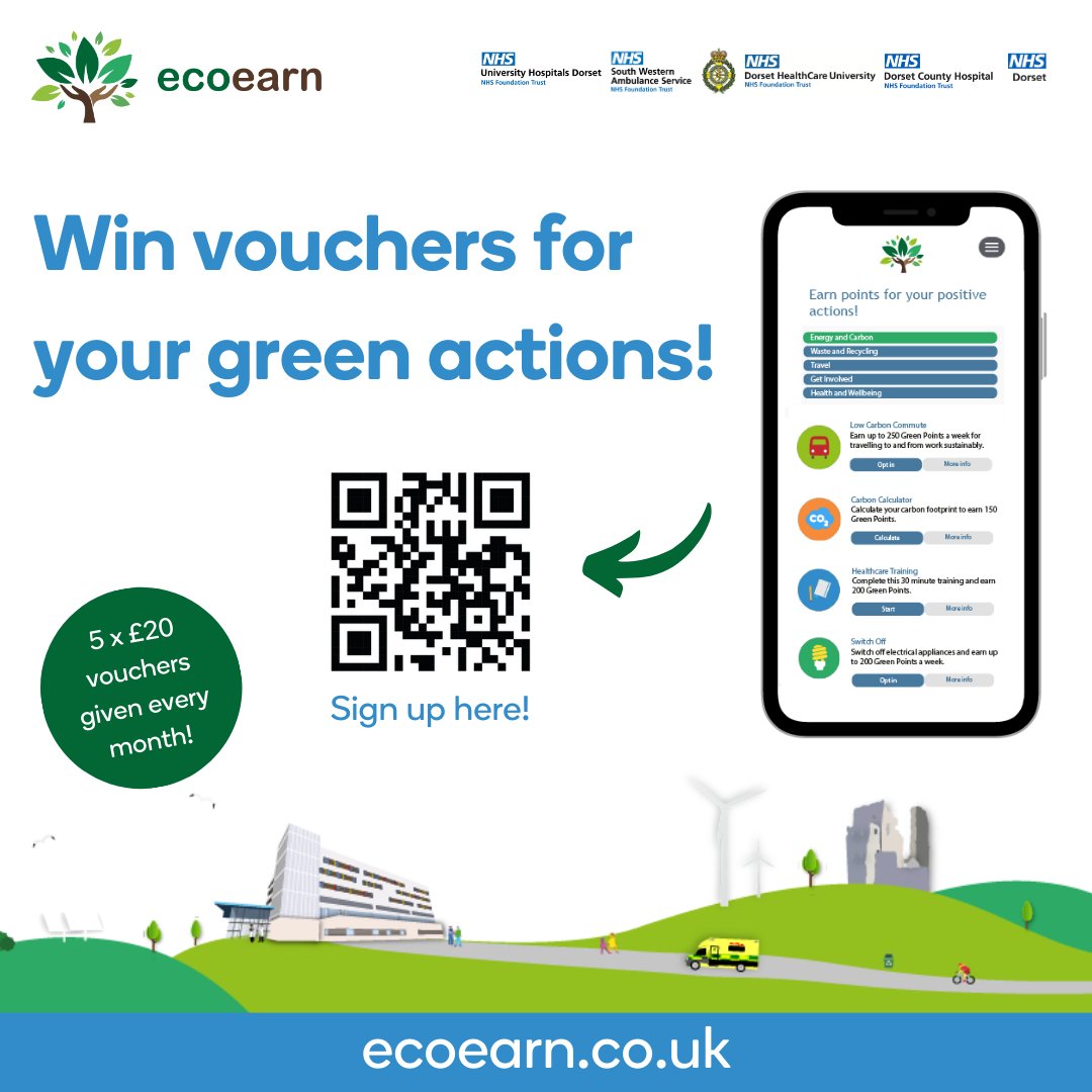 ✨ Attention all UHD colleagues - are you making changes in your department to be as sustainable as possible? Get rewarded for your actions with Ecoearn, our sustainability app. You can also win prizes! Sign up with your UHD email here ecoearn.co.uk 🌳