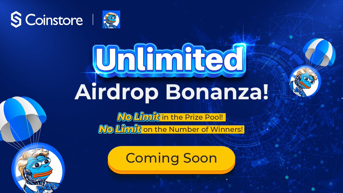 CoinstoreExc's tweet photo. 🌟 Exciting News: @AIPepe_base AIPEPE Unlimited Airdrop Bonanza Coming Soon!

🔔 Mark your calendars for AIPEPE ($AIPEPE) Unlimited Airdrop on April 19th, 2024.

💰 Snag a portion of the Unlimited Bountiful Airdrop Bonanza!

📌 Stay tuned for updates: https://t.co/UYIPy0XEf2

➡️ Know more about AIPEPE:
Website: https://t.co/zpvEQE76vI
Telegram: https://t.co/i8W5LNiggU

#AIPEPE #Airdrop #Campaign #Coinstore