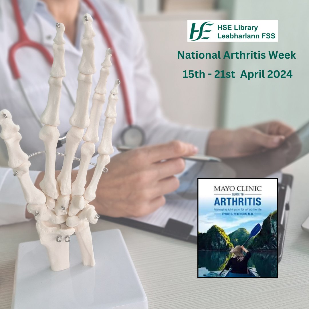 #NationalArthritisWeek. Joint pain slowing you down? HSE library has a great resource: 'Guide to Arthritis'. Borrow it with your HSE library card & manage joint pain! search.hli.ie/Record/120920?…