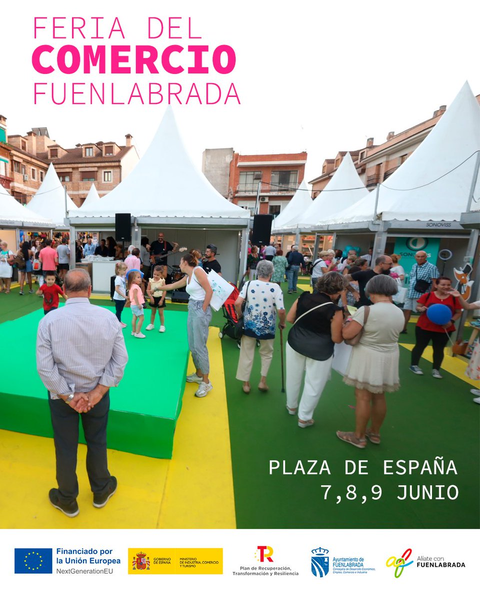 Abierto el periodo de inscripción para participar en la V Feria del Comercio de Fuenlabrada que se celebra en la plaza de España los días 7, 8 y 9 de junio. ✍ Las personas interesadas pueden inscribirse hasta el próximo 14 de mayo en comercio@ayto-fuenlabrada.es 📞91 649 70 12