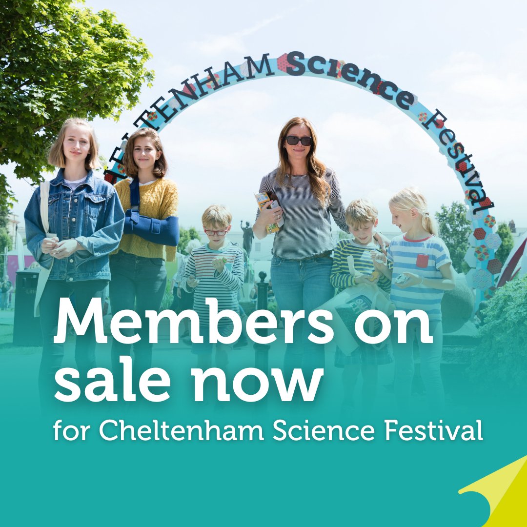 🧬 #CheltSciFest tickets are now on sale for Members 🎟️ Explore events and get your tickets: cheltenhamfestivals.com/science/whats-… Spark Members, your exclusive access begins tomorrow at 10am. To learn more about becoming a Member and its benefits, head to our website 🌟