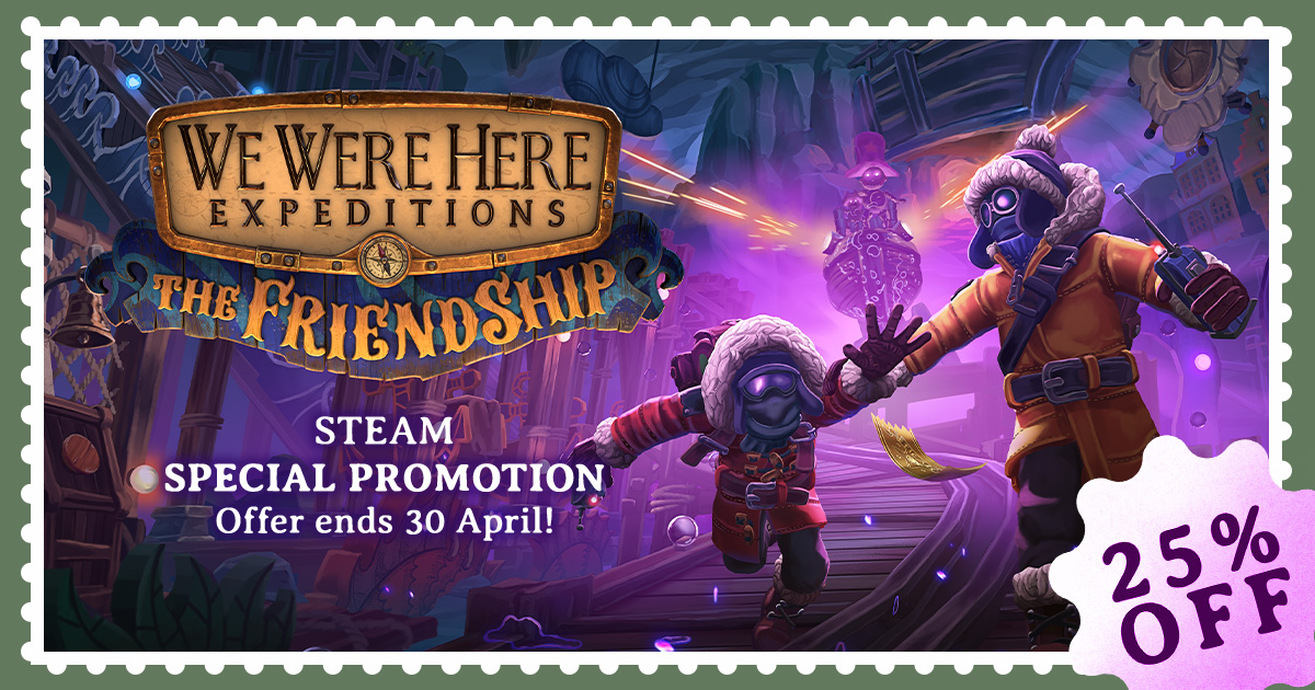 Partner up with your friend and test your friendship by solving puzzles together in an abandoned amusement park. Grab this standalone We Were Here Expedition: 'The FriendShip' with 25 OFF on Steam! ✨ #PuzzleGame #CoOpGame #Steam ow.ly/sLZs50RhS66