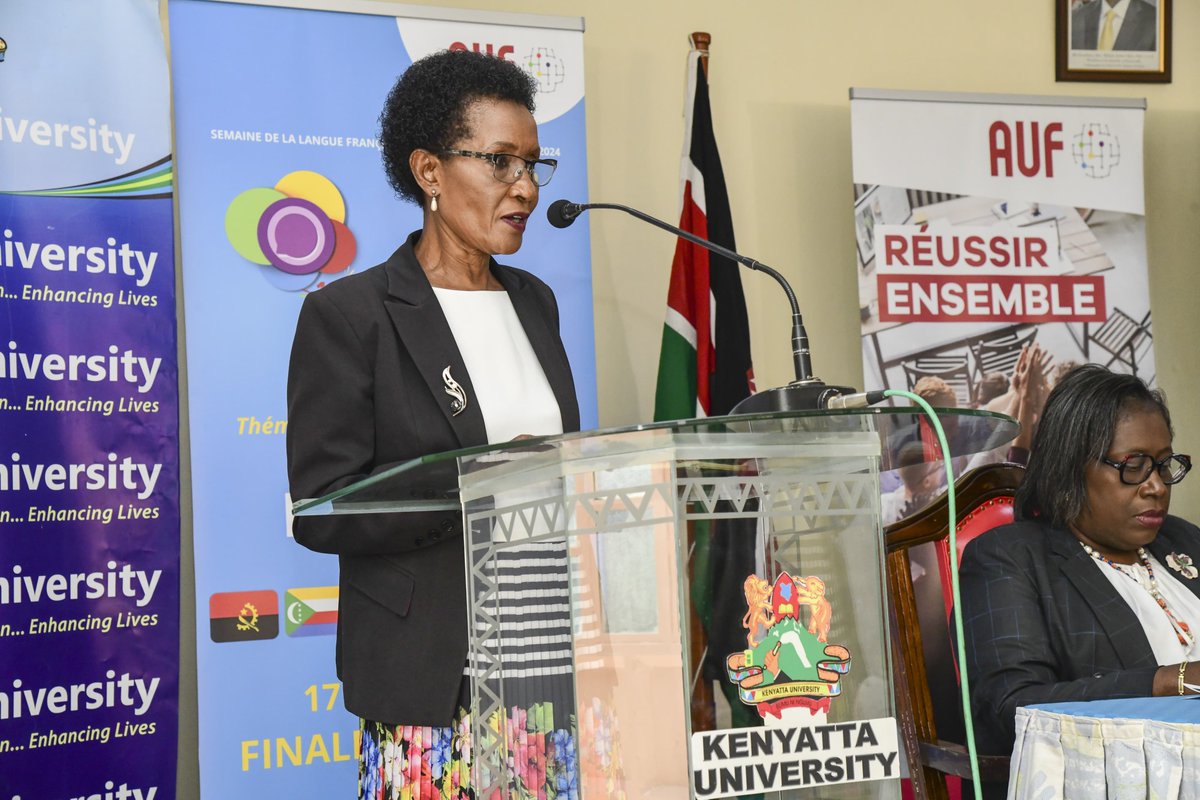 AUF Focal Point, Dr. Milcah Chokaa, Kenya, radiates encouragement and support as she uplifts the spirits of the participants with her words of wisdom and inspiration during the final moments of the Regional Inter-University Debate in French.