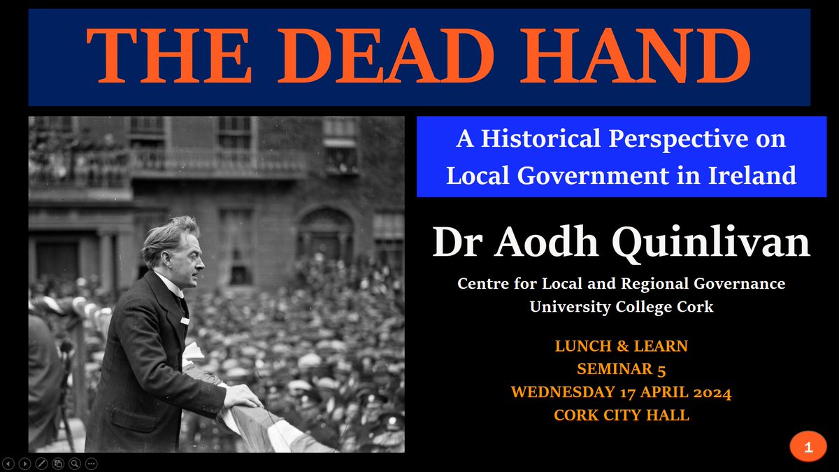 Excited to be getting back to LUNCH & LEARN after an Easter break - literally 😭. If you are a staff member of @corkcitycouncil why not join us today in the City Hall Council Chamber at 1.05? There will be food! #LocalGov ❤️ @UCC @CACSSS1 @GovUCC @CLRGUCC @AILGIRE