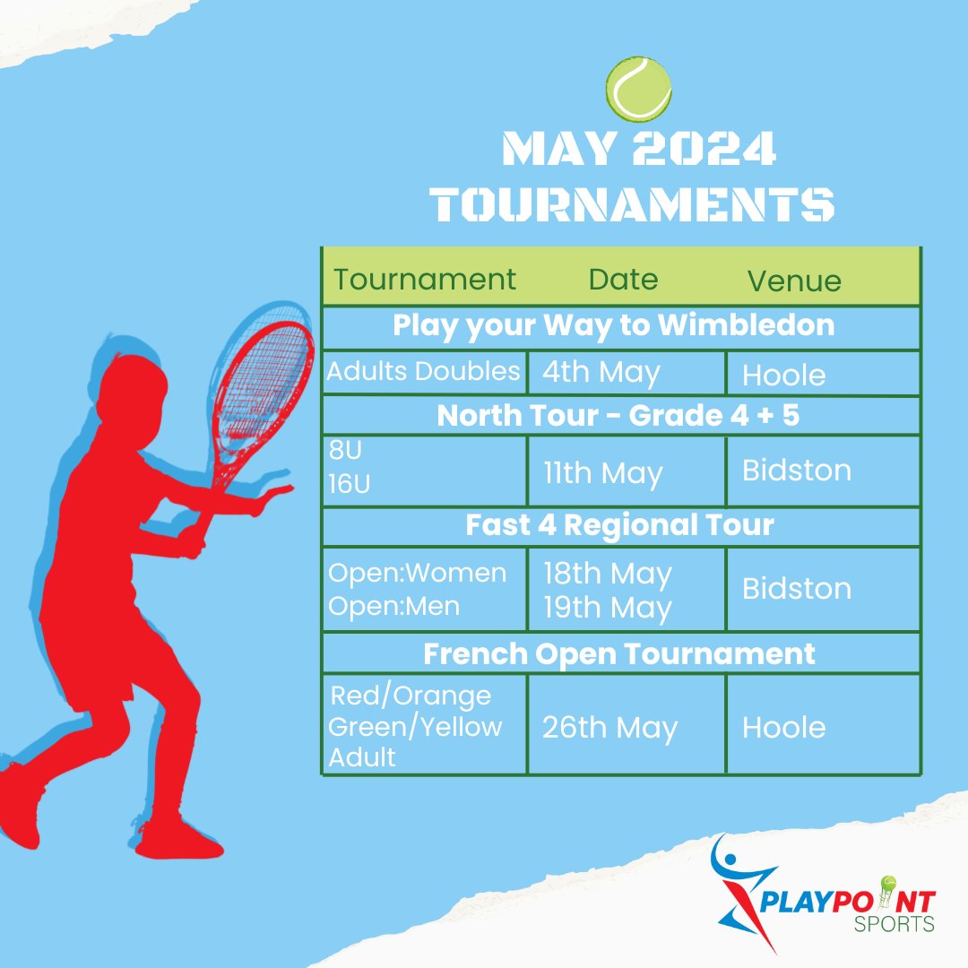 May's tournaments 👇️
