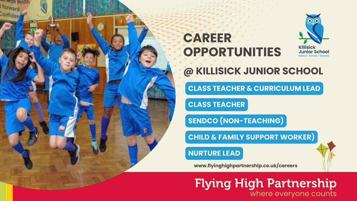 📣 CLOSING ON TUESDAY 📣

Fantastic career vacancies at the wonderful @Killisick_jun in Arnold, Nottingham.

Apply here 📲 killisick.notts.sch.uk/careers/?utm_c…

#hiring #teachingjobs #jobswithpurpose #nottinghamshirejobs