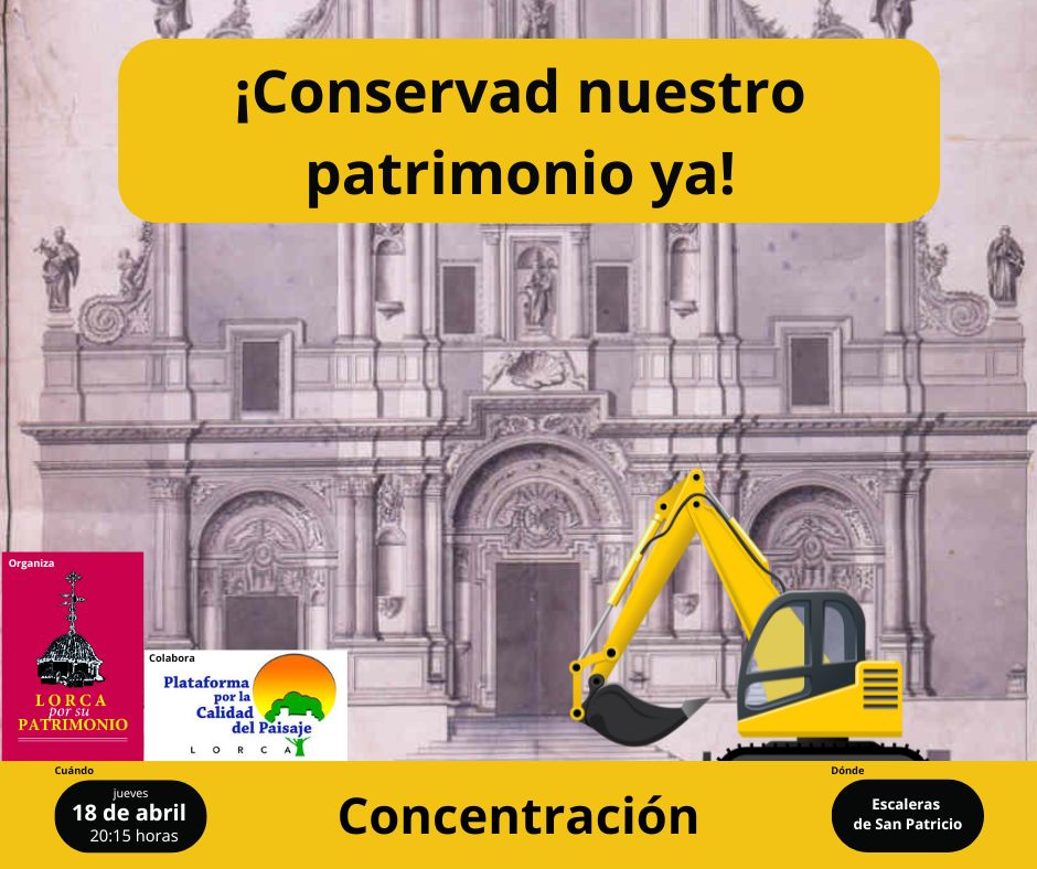 Mañana defenderemos nuestro patrimonio cultural. No podemos dejar que sigan destruyendo la ciudad y el Municipio de Lorca. Cada vez que destruyen un yacimiento arqueológico, tiran un edificio histórico, quitan un elemento o desprotegen el Casco Histórico perdemos una parte de...