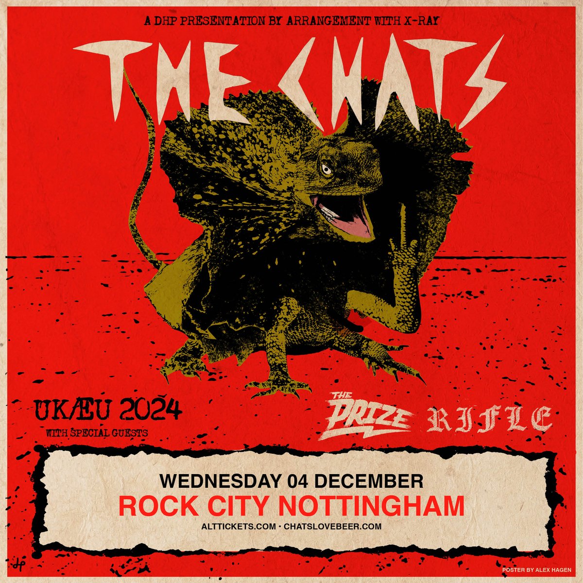 🎟️ ON SALE NOW 🎟️ Tickets are now available for @thechatsband in December 2024. 🎟️ Get yours here 👉 tinyurl.com/46p4vdp2
