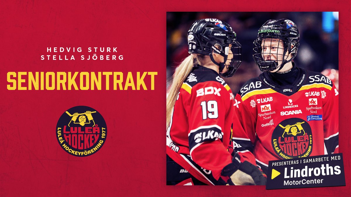 Nu är det klart att Hedvig Sturk och Stella Sjöberg, från juniorlaget, har tecknat sina första SDHL-avtal – vilket innebär att de kommer spela kvar för LHF/MSSK under hela sin juniortid. luleahockey.se/article/vcpasc…