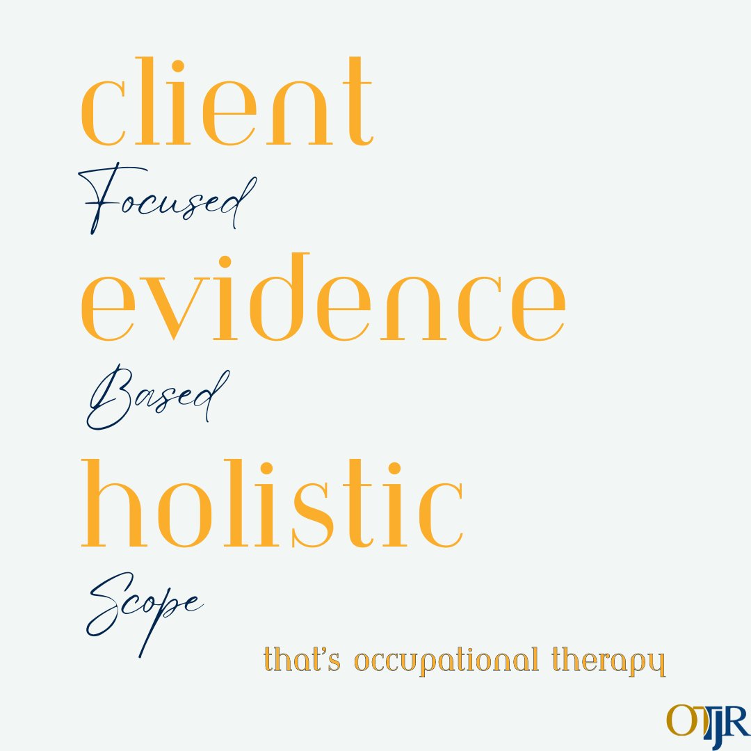 Discover how #OT practitioners use these core principles to empower clients, promote health & well-being, and foster full participation in meaningful activities. Explore the latest #OTresearch at journals.sagepub.com/home/otj #OccupationalTherapy #OTMonth #OTP #OTA #OTStudent #OTLife