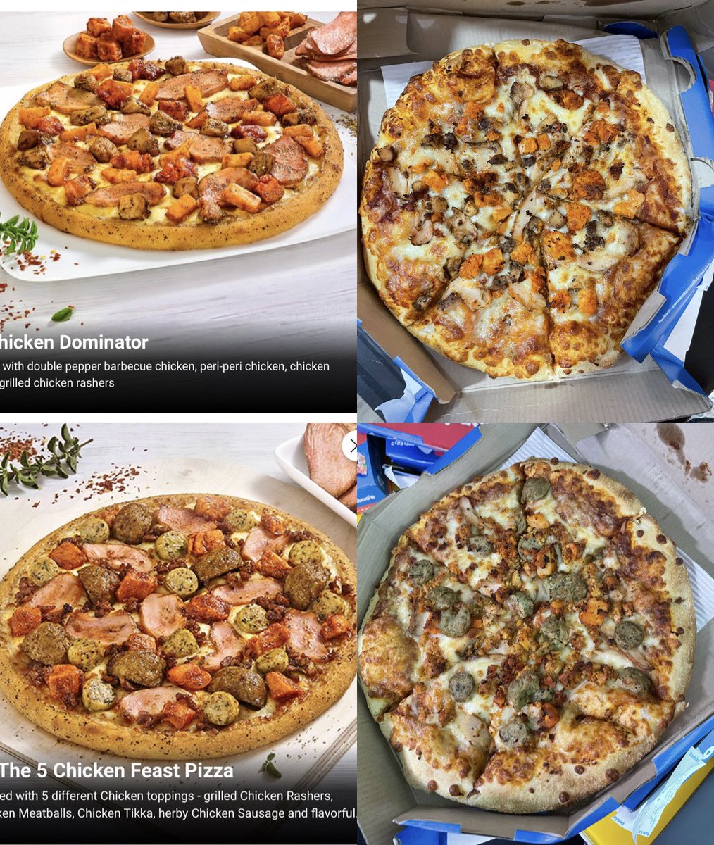 Mayubho's tweet photo. @dominos_india what they show and what they deliver.. pathetic.. @PizzaHutIN looks like need to shift https://t.co/fPlzP4PyFA