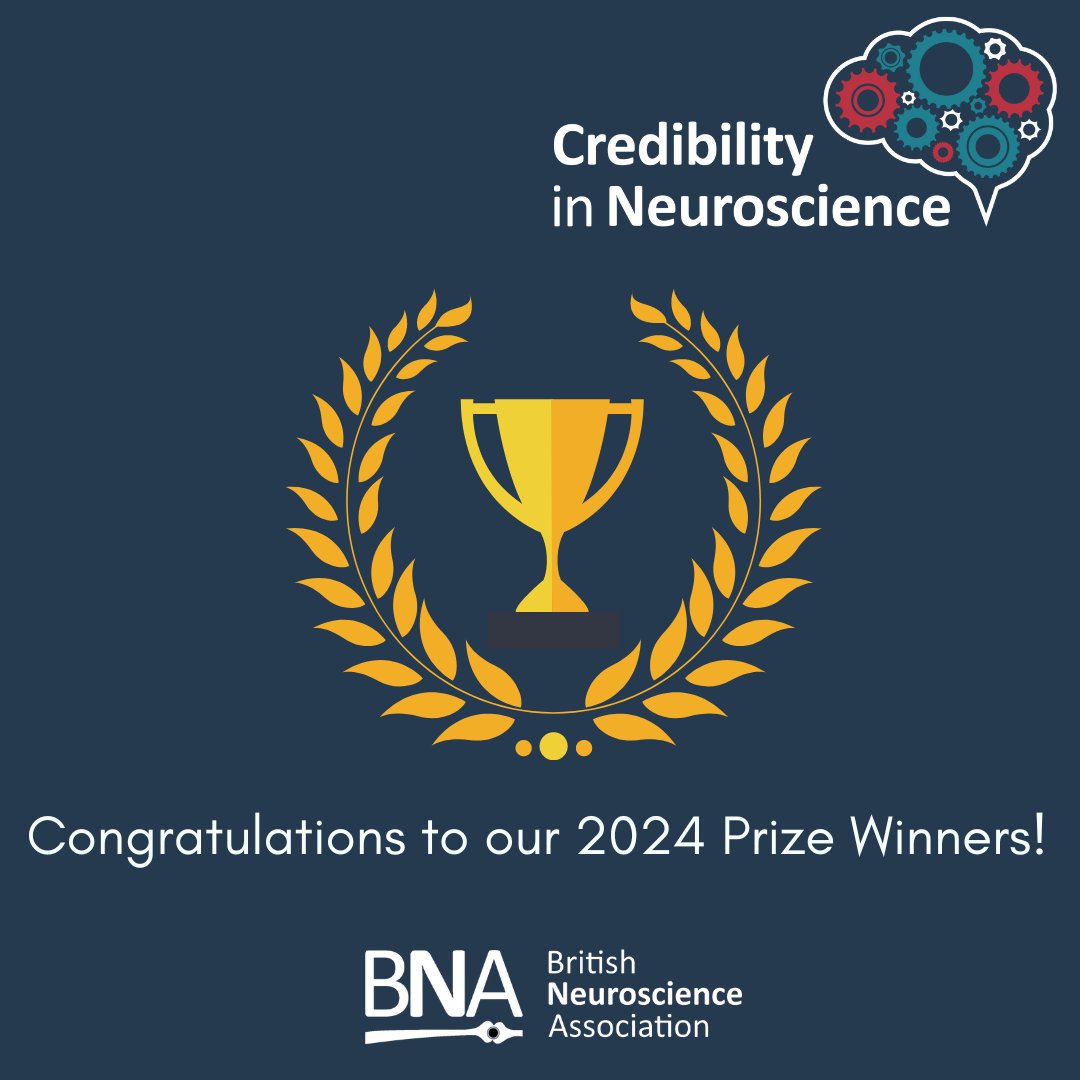 We're delighted to announce the winners of the 2024 BNA Credibility in Neuroscience Prizes! Student Researcher @JWeinerova Individual Researcher @lei_zhang_lz and Team Credibility Prize winner @cdchck bna.org.uk/mediacentre/ne… #credible #neuroscience