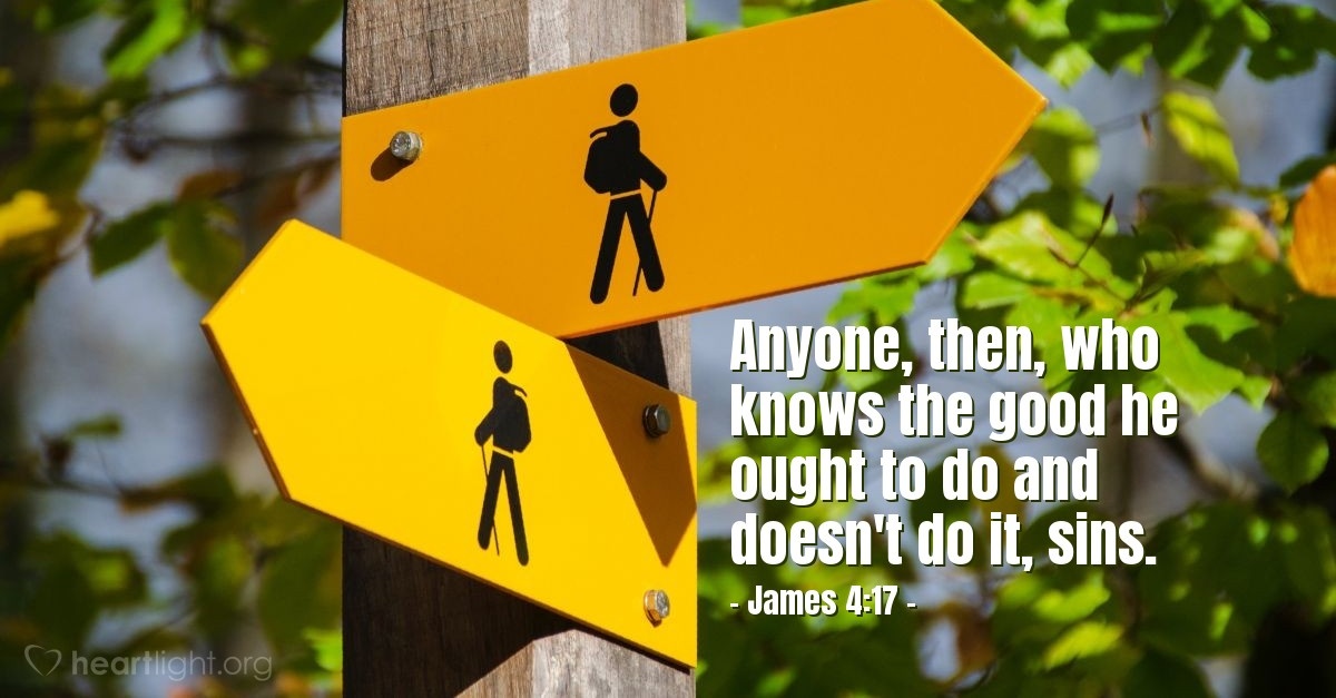 Verse of the Day - James 4:17 dlvr.it/T5cb3x