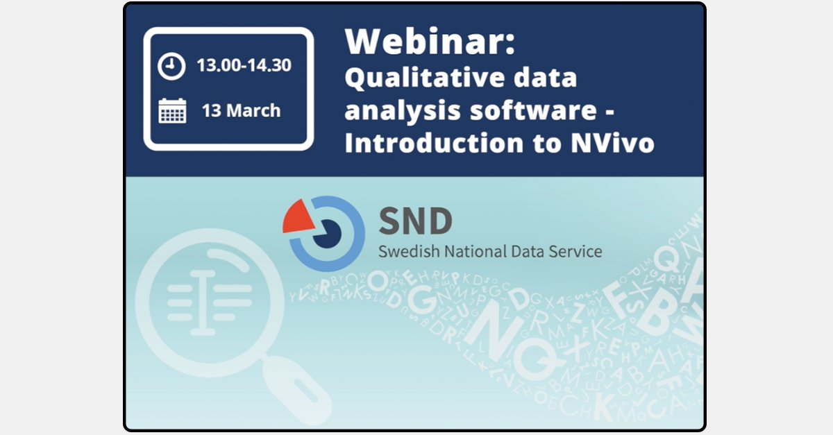 ❗ Did you miss our qualitative data analysis webinar? No worries! Catch the recorded version on SND’s YouTube channel. ⏯️ youtu.be/mrbq-jH7SyY?si…