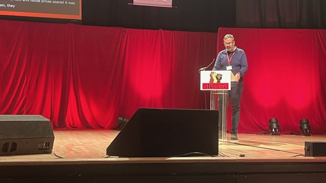 “Congress, consigning this anti-union legislation (strike bill) to the dustbin of history – in fact consigning the Tory party to the dustbin of history – cannot come a moment too soon.” Derek Thomson moving Comp C - New Deal for workers and Devolution of Employment Law. #STUC24