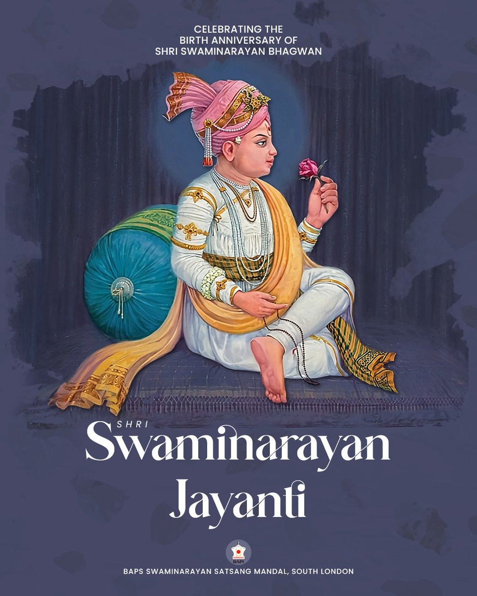 #OnThisDay 243 years ago, the principal deity of the Swaminarayan #Hindu tradition, Bhagwan Swaminarayan, divinely manifested on Earth.

We honour his life, legacy and teachings and pray that each one of us experiences the peace, love and spirituality he embodied.