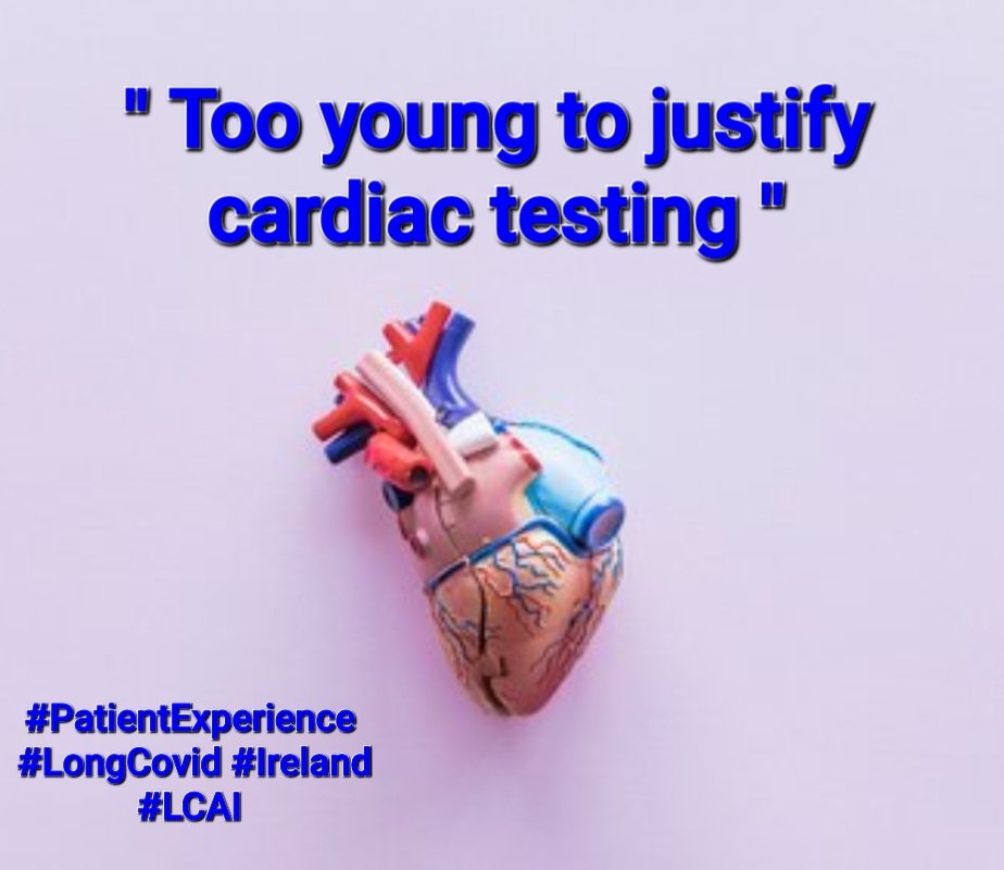A patient in her 20s with palpitations and tachycardia was told she was too young to justify cardiac testing, however later when she obtained testing through the private system, myocarditis and pericarditis was discovered,potentially life threatening heart conditions