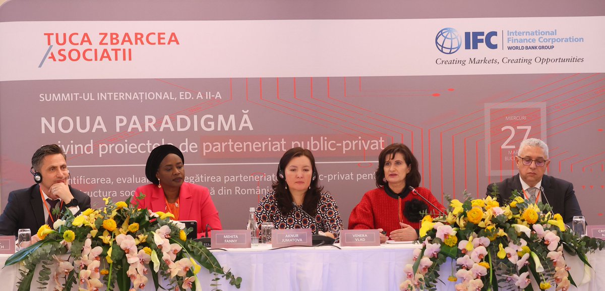 TucaZbarcea's tweet photo. Bucharest hosted the 2nd International Public-Private Partnership Summit, co-organized by Tuca Zbarcea &amp; Asociatii and IFC/World Bank. With 100+ attendees, it explored Romania's PPP future. Grateful to all contributors! 🌐 #PPP #infrastructure #tucazbarcea https://t.co/PU3CRRjwhw