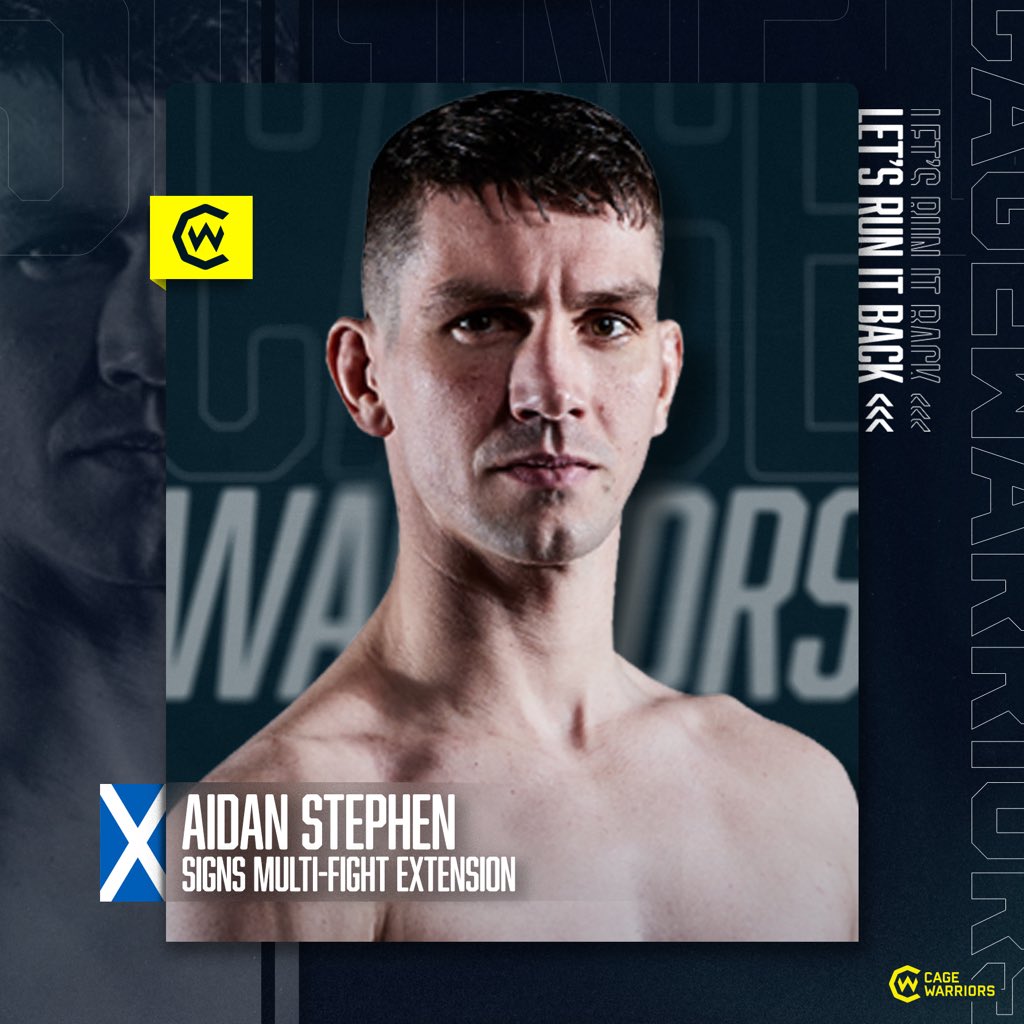 A Star Scottish Signing ✍️ 🏴󠁧󠁢󠁳󠁣󠁴󠁿

We are delighted to announce that Aidan Stephen has signed a multi-fight extension ahead of #CW171 Glasgow!