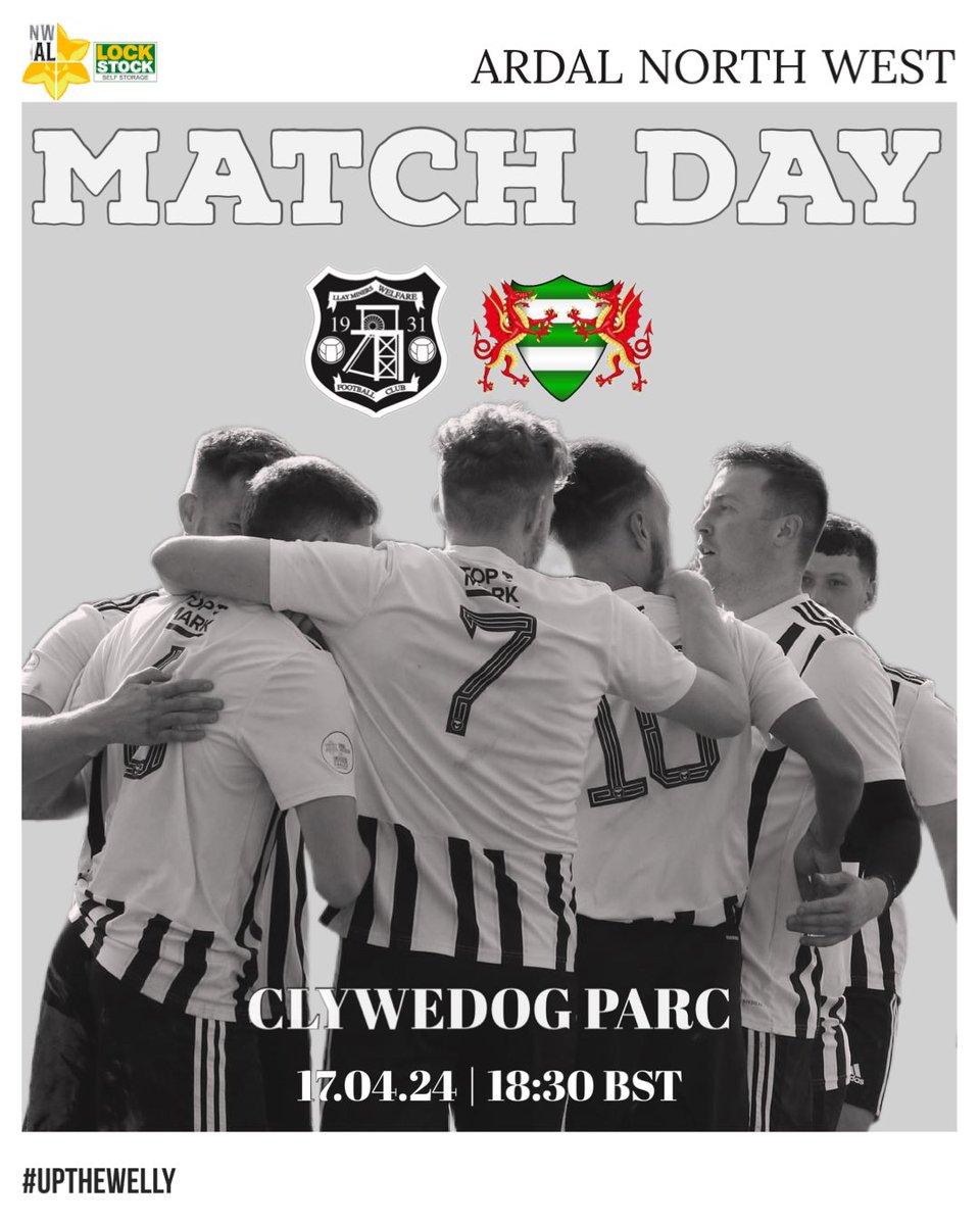 🚨🚨🚨 𝑴𝑨𝑻𝑪𝑯𝑫𝑨𝒀! 🚨🚨🚨

<a href="/BrickfieldRFC/">💚 Brickfield Rangers 💚</a> Vs <a href="/Llay_WelfareFC/">Llay Miners Welfare FC</a> 

🏆 | <a href="/ArdalNorthern/">Lock Stock Ardal Northern Leagues</a> 
🏟️ | Clywedog Parc 
⏱️ | 18:30 BST 
🗓️ | TODAY!