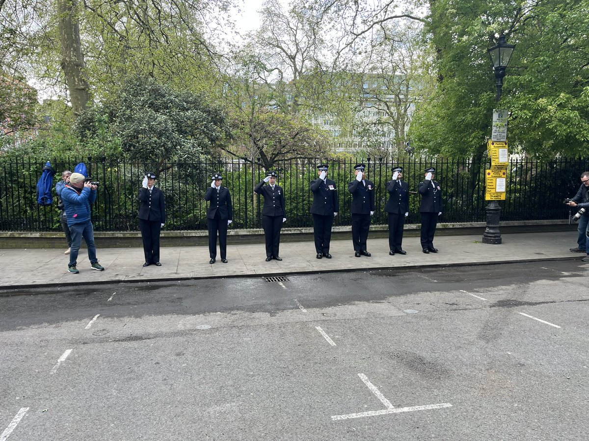 Remembering our Metropolitan Police Colleague PC Yvonne Fletcher at a Service of Remembrance in Central London today. We will never forget her or the sacrifice she made.