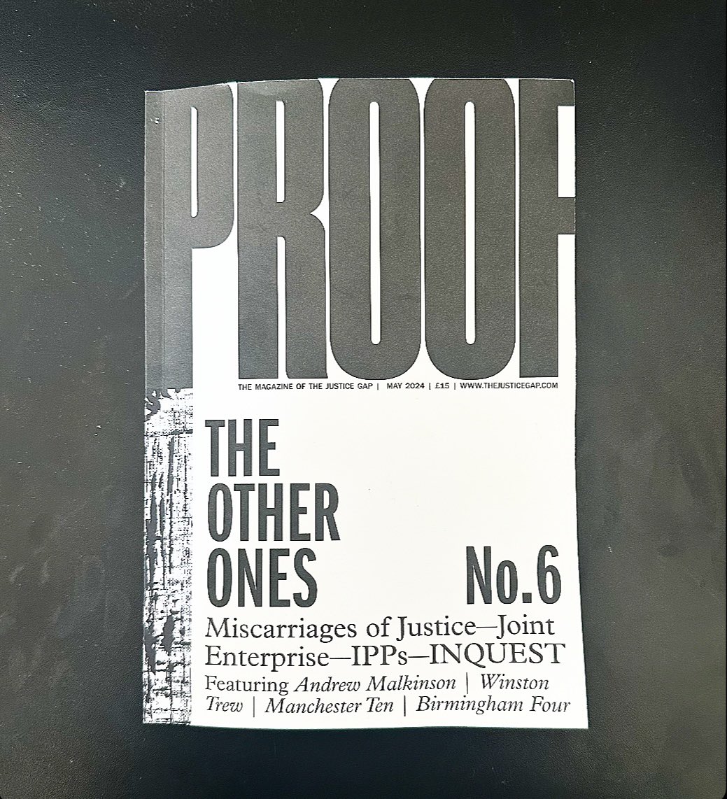 It was a pleasure to speak at the House of Commons last night at the launch of PROOF magazine, which sheds light on the broken criminal appeals system. A huge thank you to @JusticeGap @JonRobins10 for a great event and flawless edition 1/