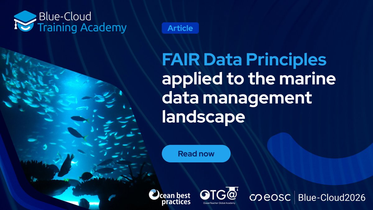 👀 Curious to know how #FAIR Data Principles are applied to the #marinedata management landscape? Read our article on LinkedIn, and make sure you join our next #webinar on April 23! 🔗 shorturl.at/nrIQW