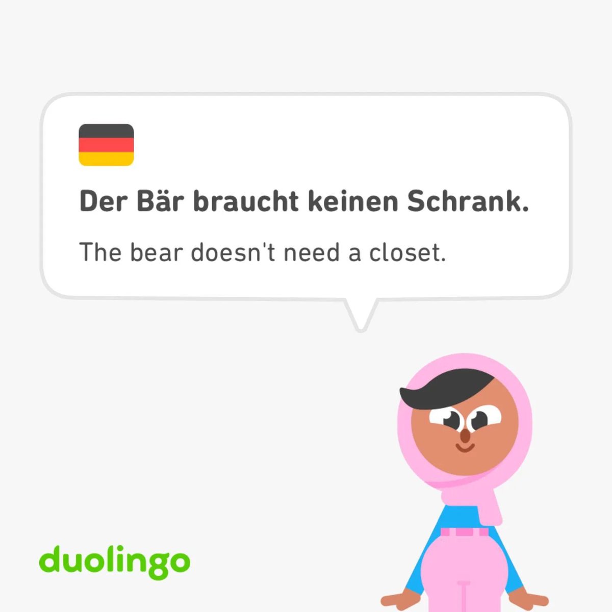 Strange Duolingo Sentences (@DuolingoStrange) on Twitter photo 2024-04-23 07:11:00