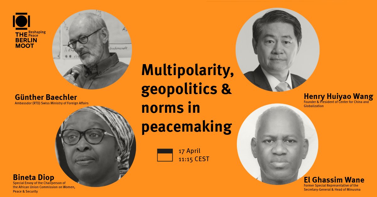 🔴Happening now! Join our panel that will explore how international actors perceive peacemaking in this era of new geopolitical realities, including questions around effectiveness of old and new peacemaking tools. 📺Watch the livestream: berlinmoot.org
