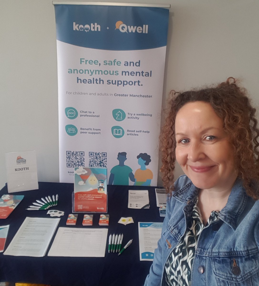 Come and find me @TraffordVS #transition event today! Find out how kooth.com can support your students! #transition #year6 #year7