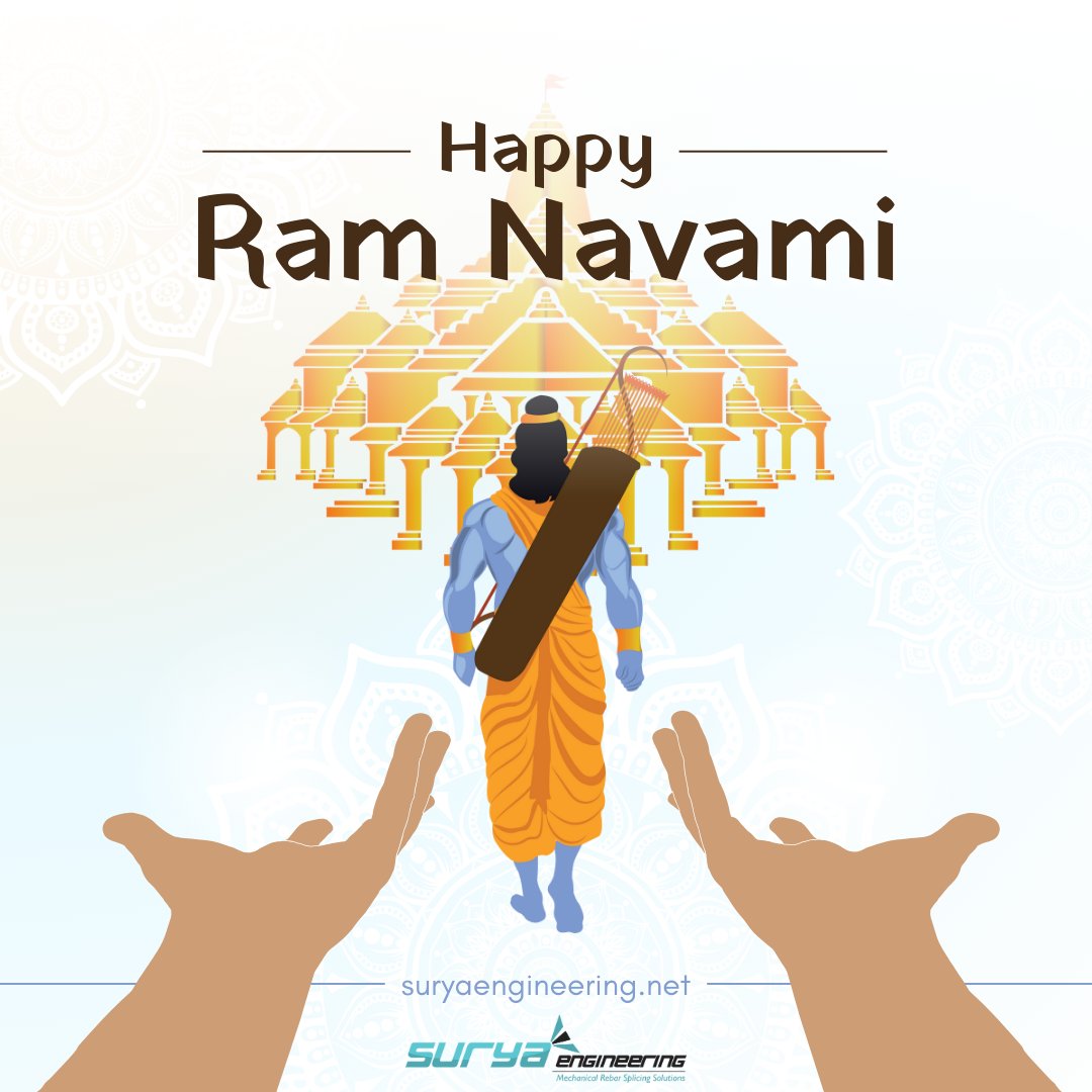 'May the blessings of Lord Rama bring prosperity, harmony, and success to all. Wishing everyone a joyous Ram Navami from all of us at Surya Engineering .🙏💐💐 
 #ramnavami2024 #FestiveGreetings #prosperity #lordrama #mumbai #maharashtra .
.
Website : suryaengineering.net