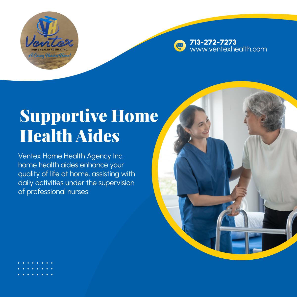 Elevate your daily living at home with our supportive and trained health aides. Safety and care go hand in hand. 

#HoustonTX #HomeHealthCare #HomeSupport