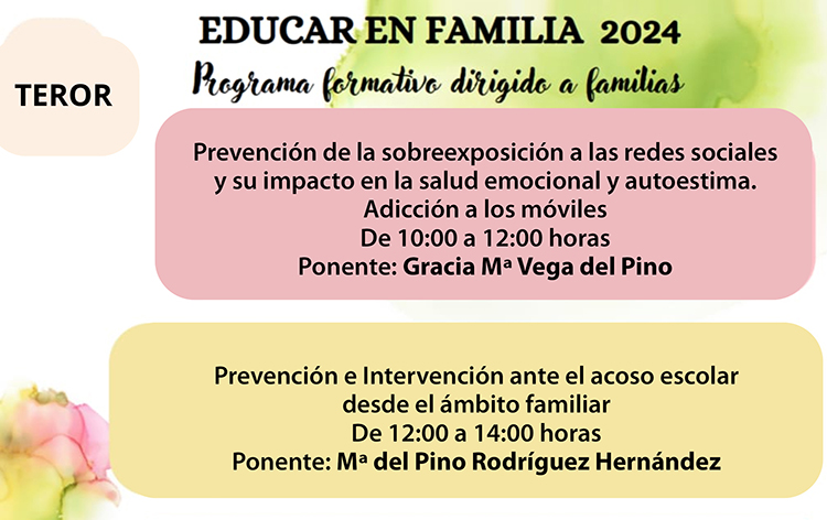 El programa ‘Educar en Familia 2024’ ofrece el sábado una jornada formativa intensiva en Teror teror.es/el-programa-ed…