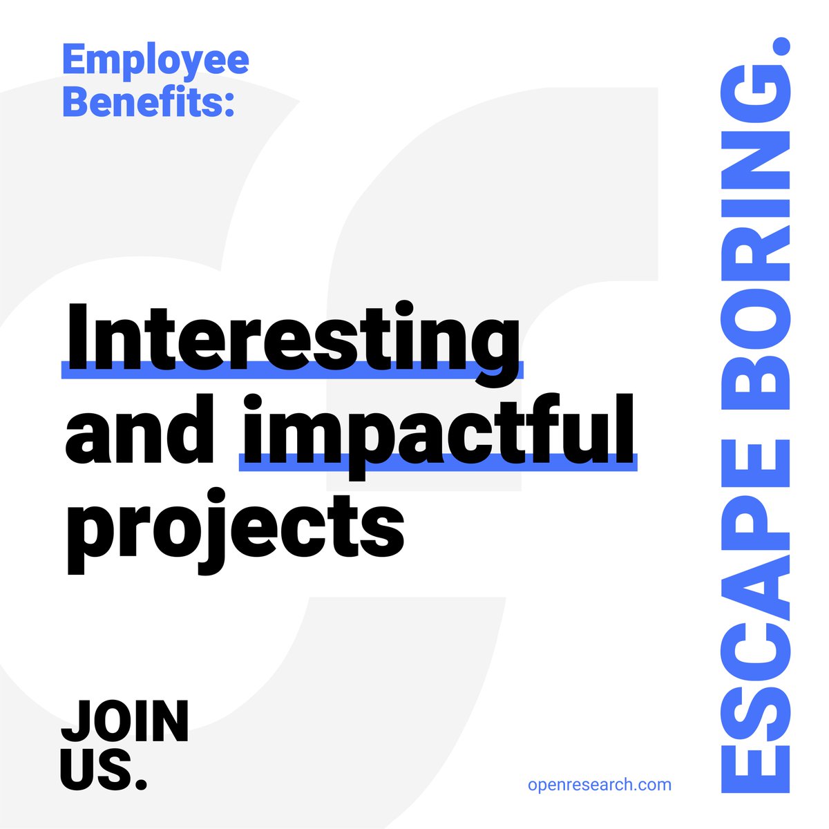 Join us at OpenResearch and dive into engaging projects that make a difference. Elevate your career with meaningful work that leaves a lasting impact. Explore our opportunities today! 

#OpenResearch #CareerOpportunities #MeaningfulWork