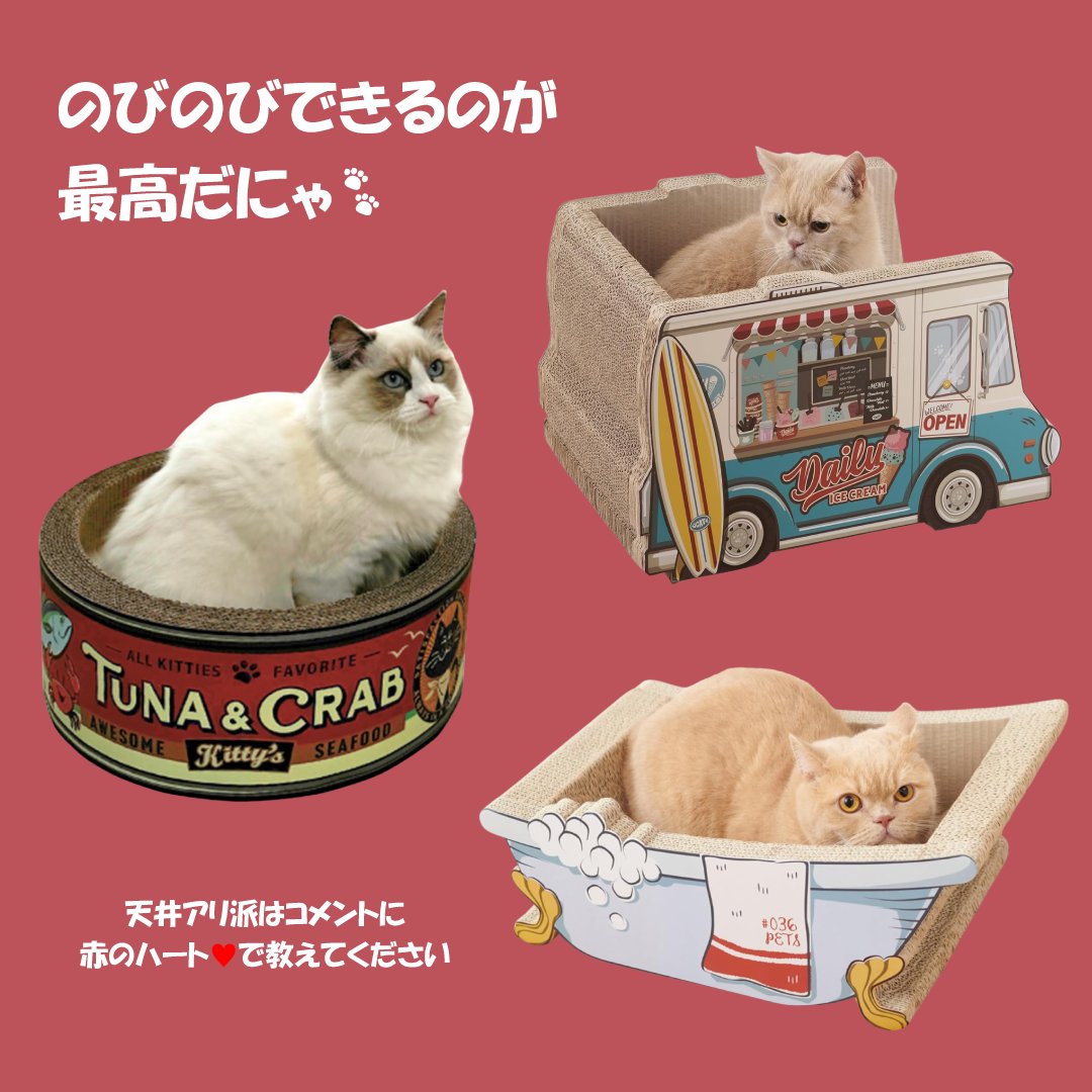 箱型の爪とぎか、器型の爪とぎか
お気に入りはどっち？？

コメントか投票で教えてください♪
┈ ┈ ┈ ┈ ┈ ┈ ┈ ┈
awesomestoreは猫用品ブランドに生まれ変わりました🐈
現在リニューアル記念特別イベントとして
公式オンラインストアで使える500円クーポン配布中🎁
awesome-store.jp