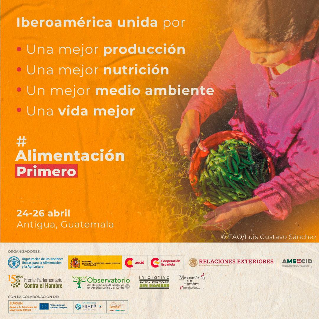 🍲Mantenemos un compromiso sólido con el derecho humano a la alimentación. 🔴A través de @FIIAPP y @AECID_es estaremos en Guatemala con @FAO trabajando por la #AlimentaciónPrimero 🌍Con el objetivo de abordar la #SeguridadAlimentaria con enfoque de género y climático.