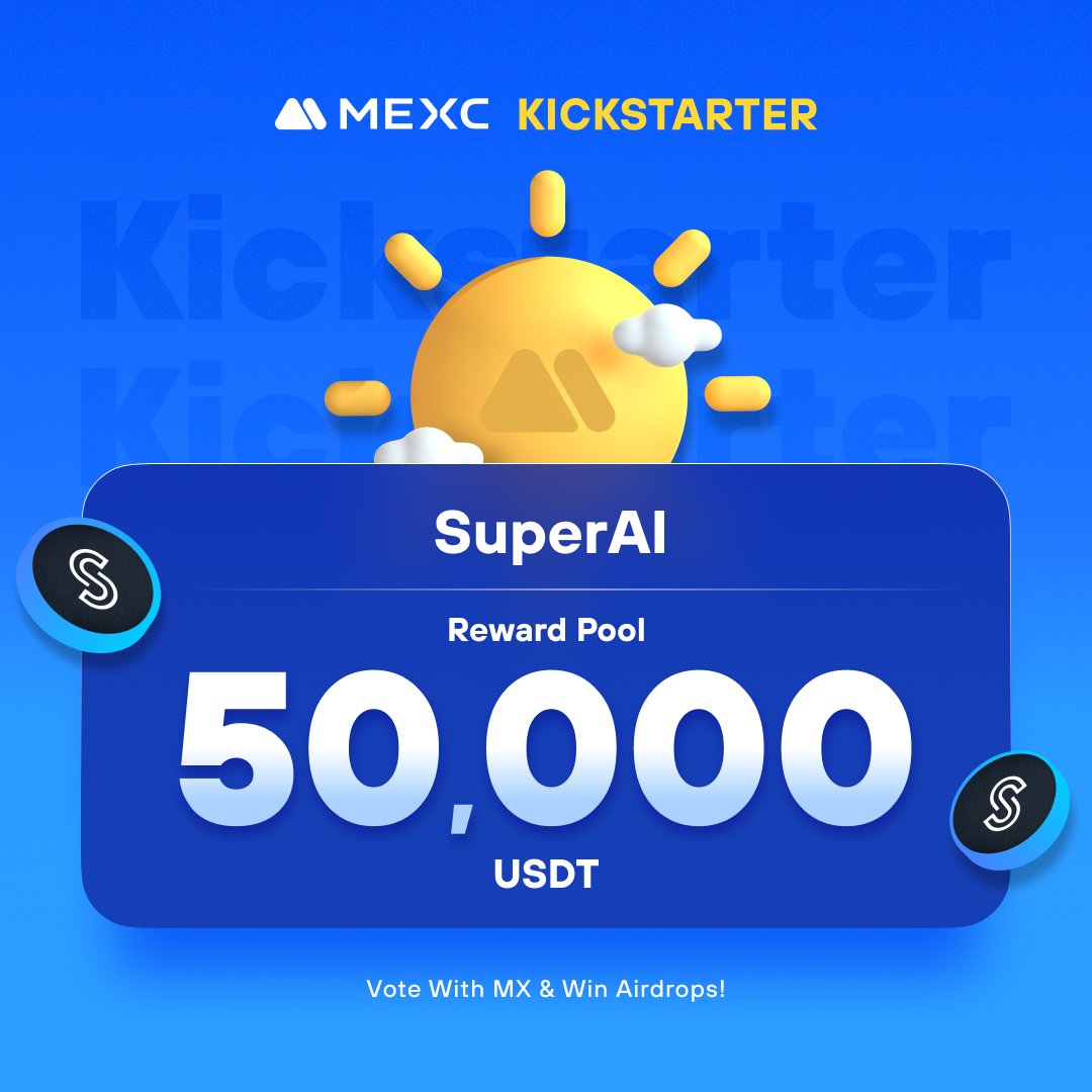 MEXC's tweet photo. .@SuperAI_Coin, unparalleled access to top-tier GPU, VPS, and blockchain node rentals alongside secure financial tools, is coming to #MEXCKickstarter 🚀

🗳Vote with $MX to share massive airdrops
📈 $SUPERAI/USDT Trading: 2024-04-18 12:00 (UTC)

Details: https://t.co/LDwWZSaSaB https://t.co/p0VT1kJ7v2