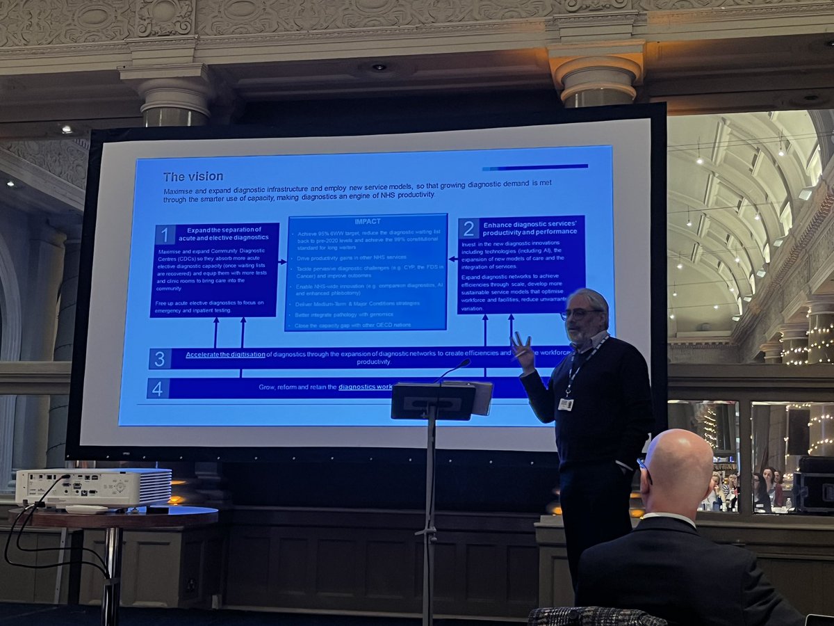 WilliamHRamsden's tweet photo. Up and running here at the Met hotel in Leeds with Chris Jewesbury speaking about future plans for diagnostics. Over 90 delegates here and looking forward to a great day with @NHSWTE_NEY https://t.co/jMwmxZ42AV