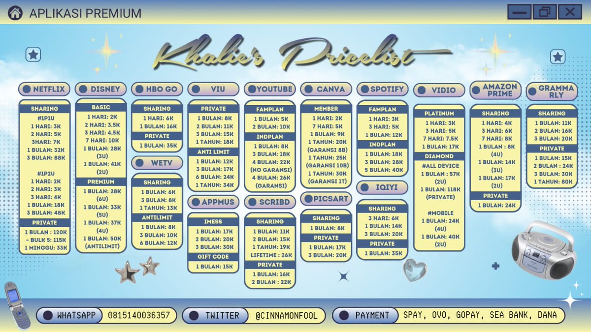 <text me @cinnamonfool> if you need netflix at an affordable price, that is IDR 4,000. CHIT-CHAT wa.me/62815140036357 💬 +999 for quick response.