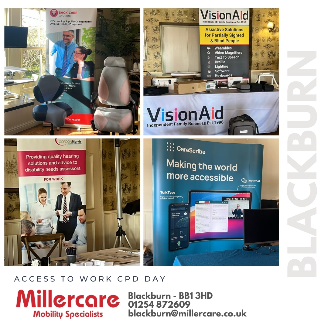 🌟 Empowering Accessibility at Access to Work Assessors CPD Day!

We are present at The Shireburn Hotel in Clitheroe for the Access to Work Assessors CPD Day.

#AccessToWork #MobilitySolutions #ExpertAssistance 

@VisionAid_Tech @CareScribe @GordonMorrisLtd @GordonMorrisLtd