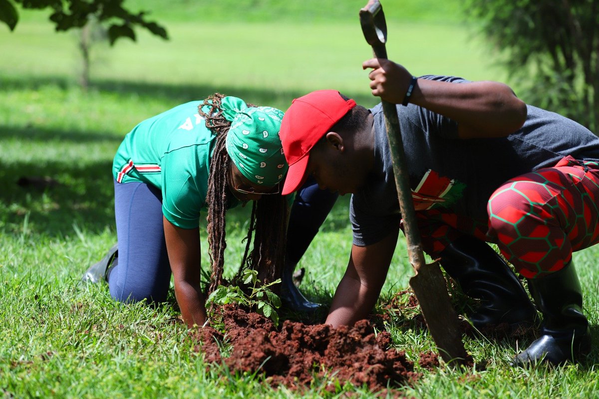 The best time to plant a tree was 20 years ago. Another best time is now. Let's plant and nurture trees  #TeamKenya #LEA