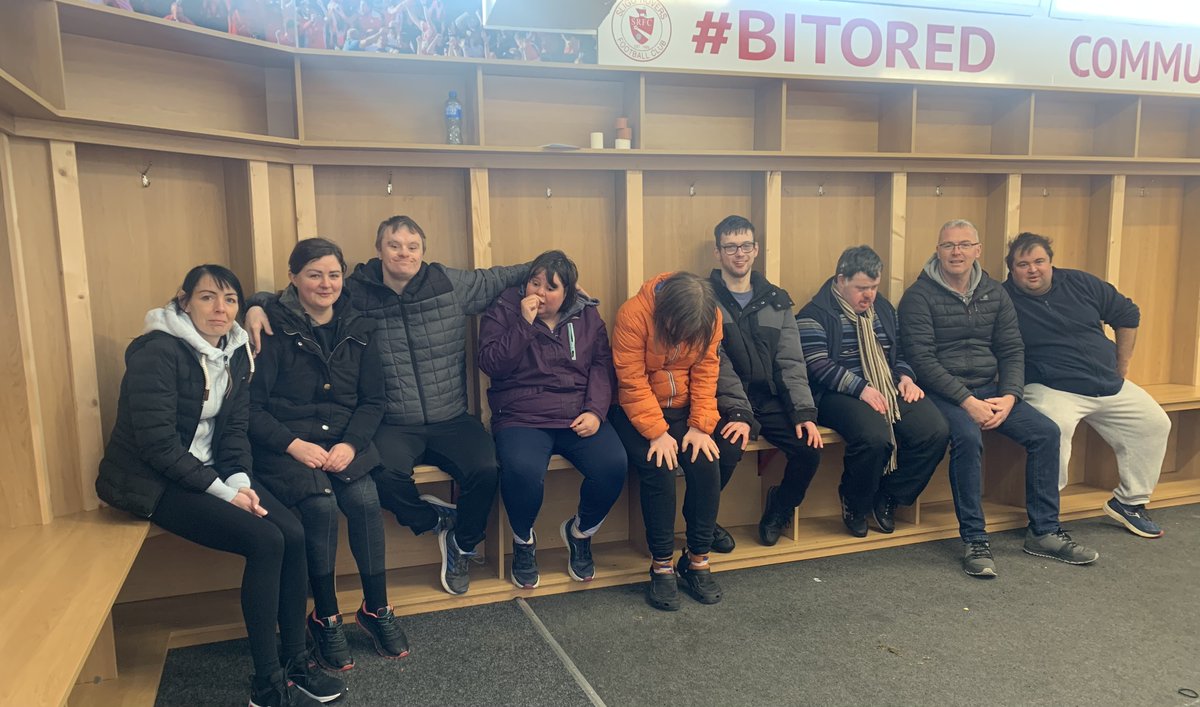 sligorovers's tweet photo. More Than Football 🔴⚪️

We were delighted to welcome this week some of the service users and staff from the Iona day service who had a tour of the Showgrounds. We are looking forward to seeing you all again soon 

#Bitored | #MoreThanFootball https://t.co/rrFLm3jkxX