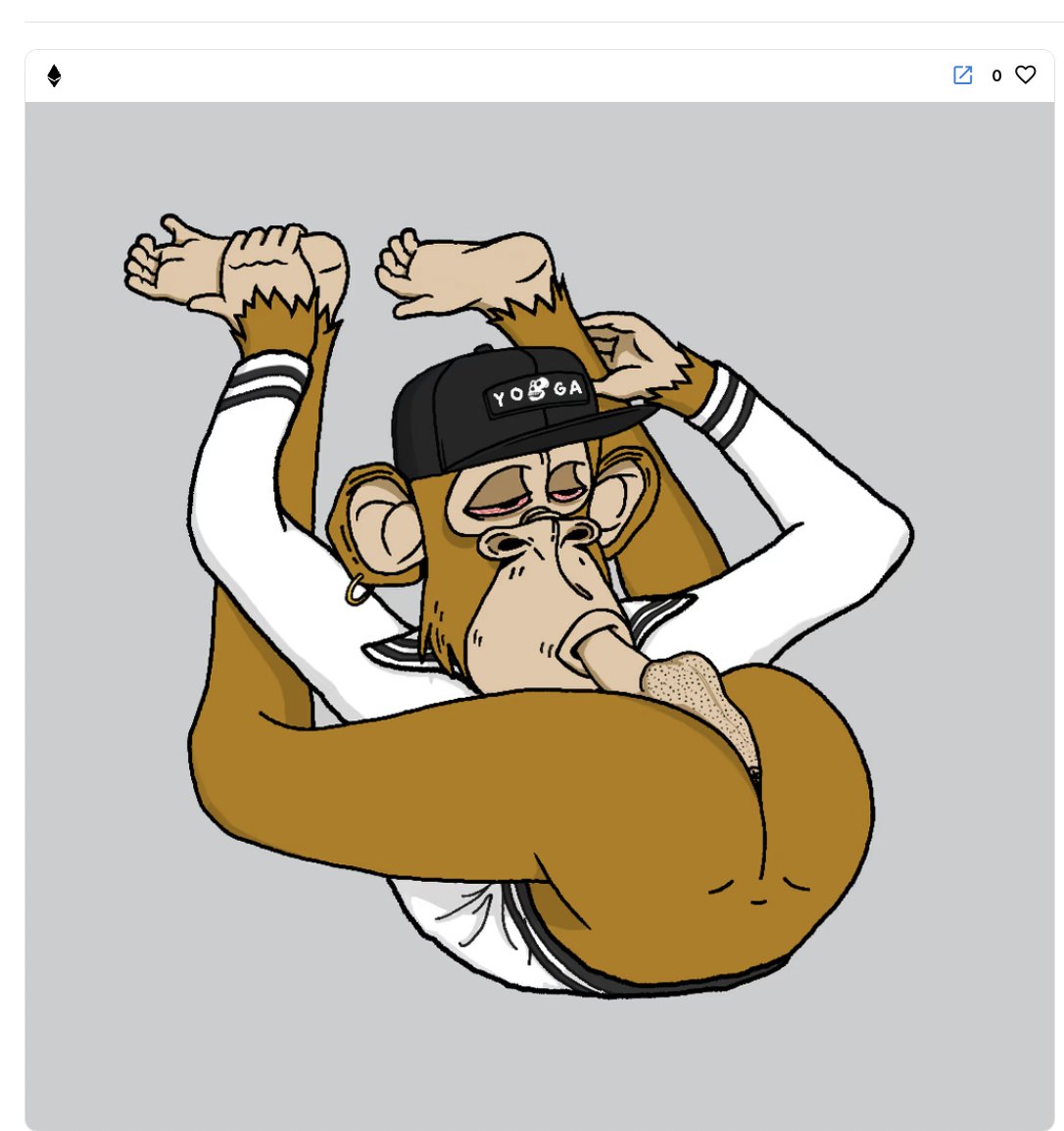 ch_hoffmeister's tweet photo. The NFT space is #funny #strange #frustrating #gratifying but always #surprising and and literally never #boring the @0xMikeThree #boredapeyogaclub #memeNFT suddenly skyrocketing - investing 8$ now the floor is 0,11 ETH https://t.co/GOHMMOkKRD