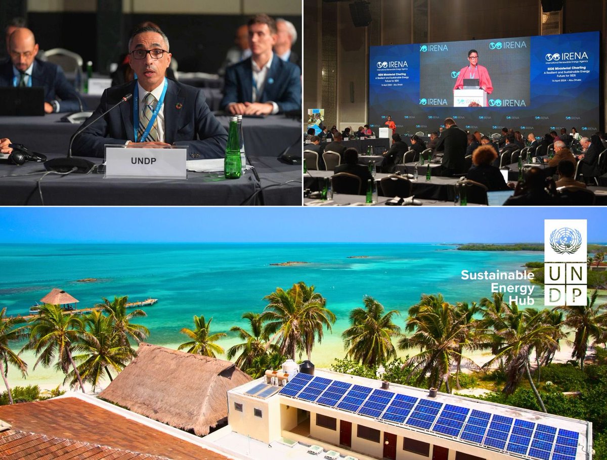At the #SIDS Ministerial of the IRENA Assembly, I supported the clear call to action led by Dominica for designing technological solutions specific for SIDS.
Ahead of SIDS4, @UNDP presented a #energy finance strategy to support SIDS 4 transformative development.

#RisingUpForSIDS