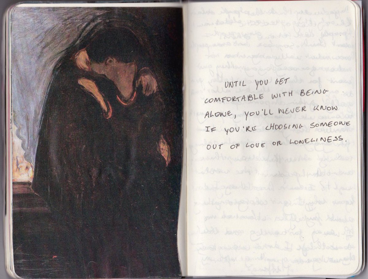 lovedropx's tweet photo. Until you get comfortable with being alone, you’ll never know if you’re choosing someone out of love or loneliness. https://t.co/EglvdV03MG