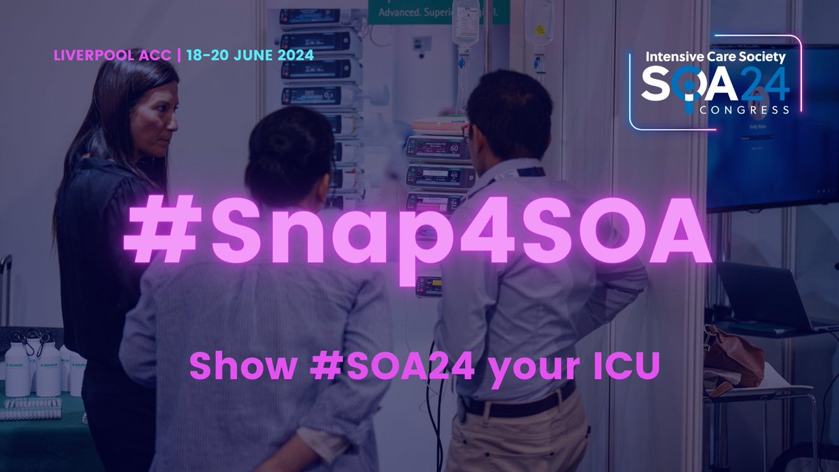 #SOA24 is only a couple of months away and we want to show you and your ICU to the intensive care community! Send in your photos to communicationsteam@ics.ac.uk and #Snap4SOA👇 bit.ly/icupics